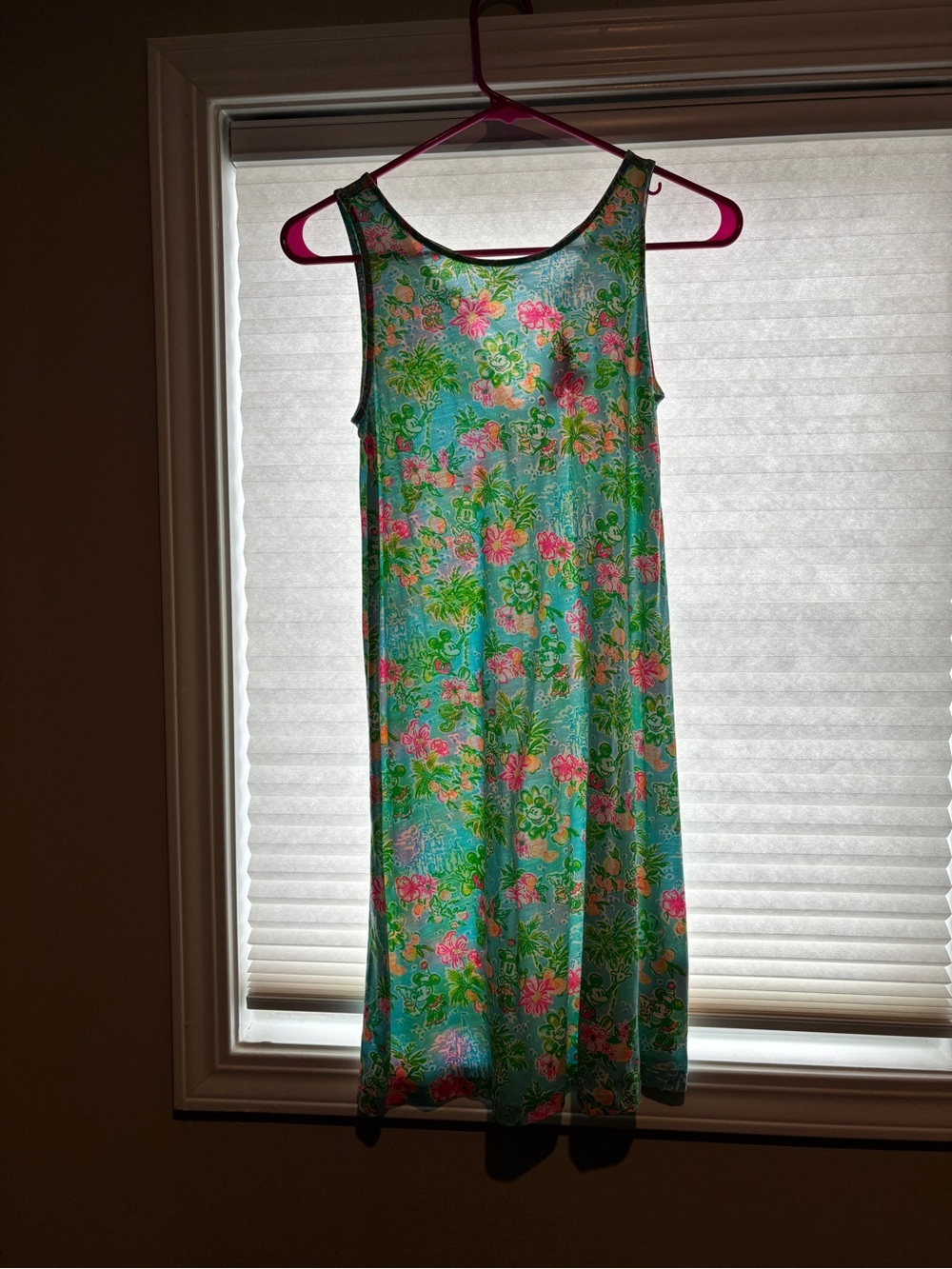 Lilly PulitzerxDisney Sleeveless Floral Maxi Dress in Turquoise and Pink